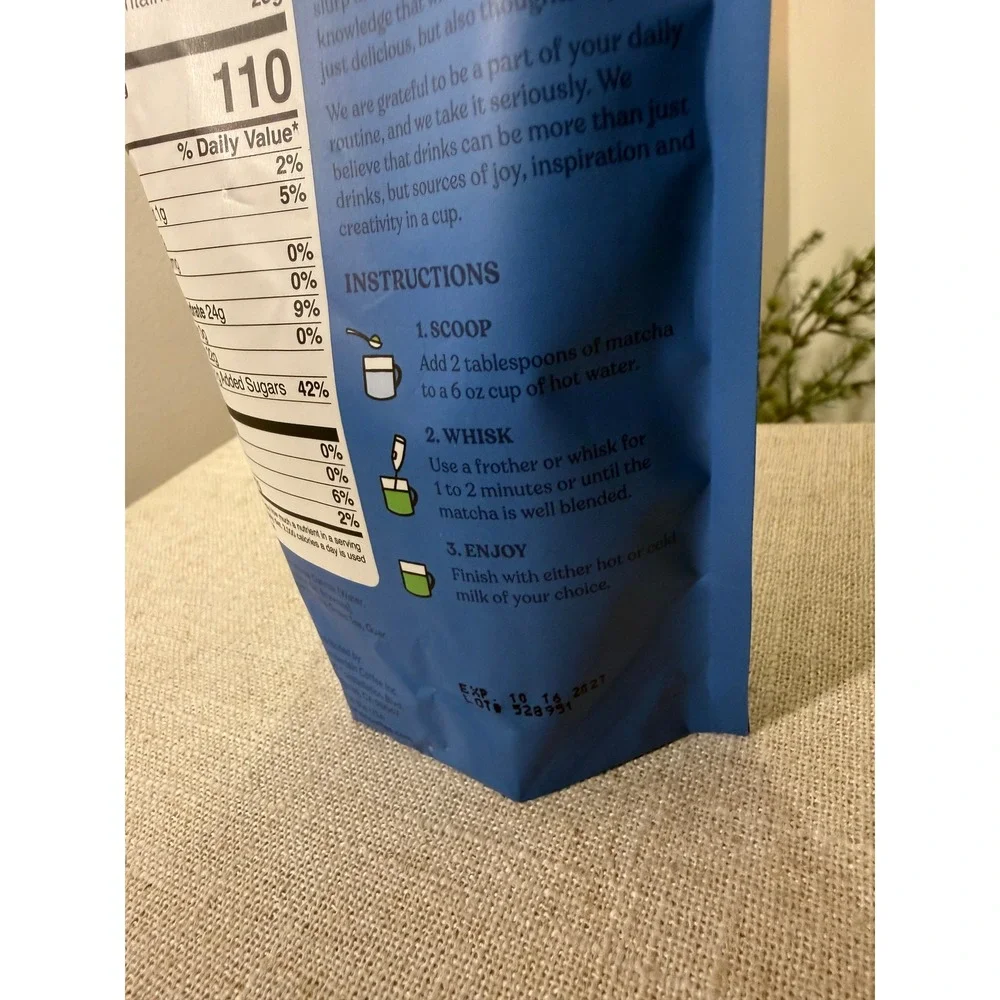 Chamberlain Coffee Blue Matcha Latte with Oatmilk Vanilla Sweet Vegan 10 Cups